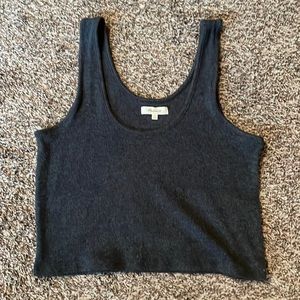 Madewell Charcoal Cropped Tank Top